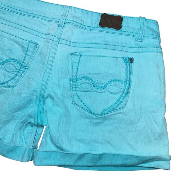 1st Kiss Denim Shorts Womens Small Distressed Rolled Cuff Casual Summer SEA21993 - Picture 15 of 16
